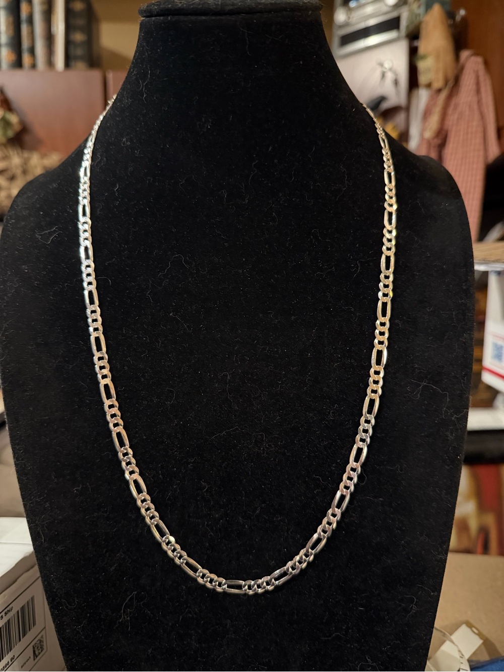 Italian 925 Sterling Silver Solid FIGARO Chain Necklace 26”  4.5” mm 20.6 grams
